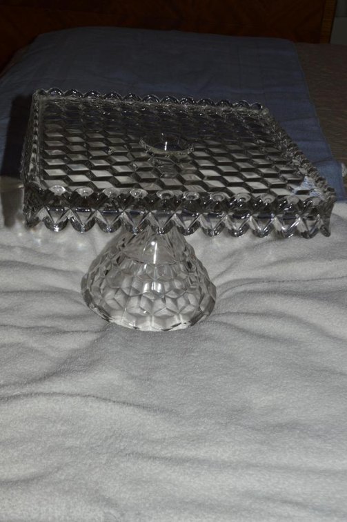 Fostoria cake stand