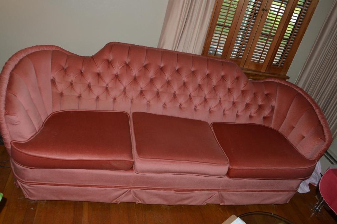 Mauve colored couch