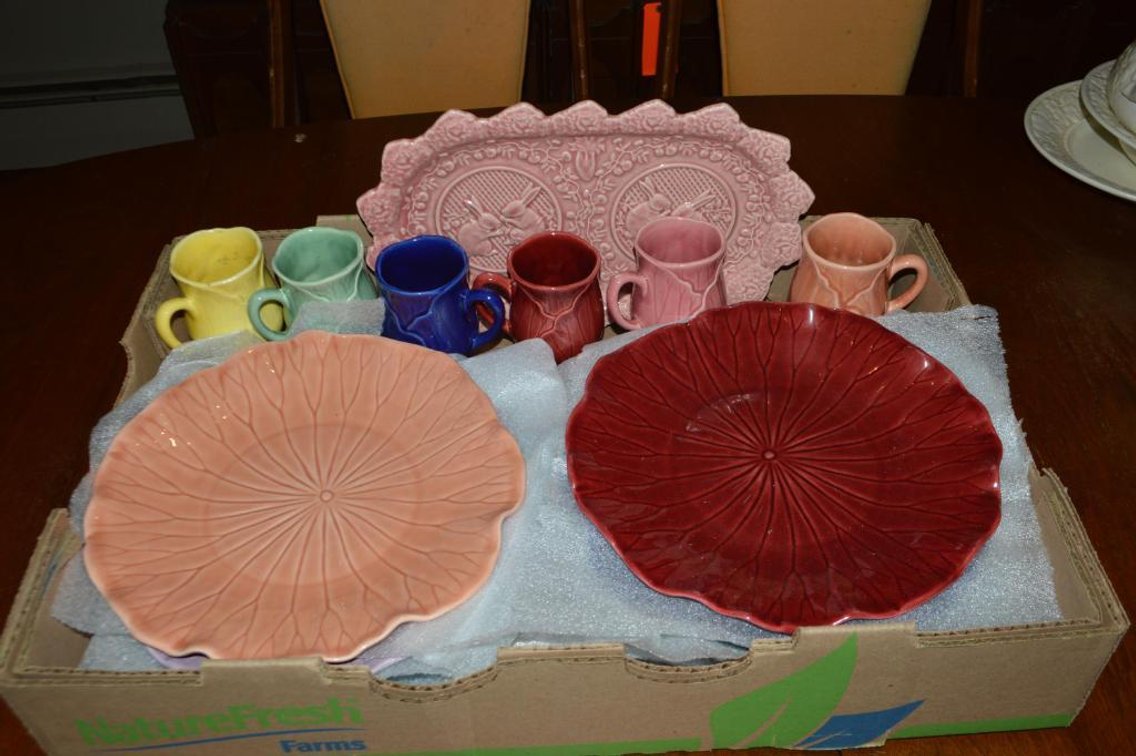 Lotus Metlox serving plates & cups