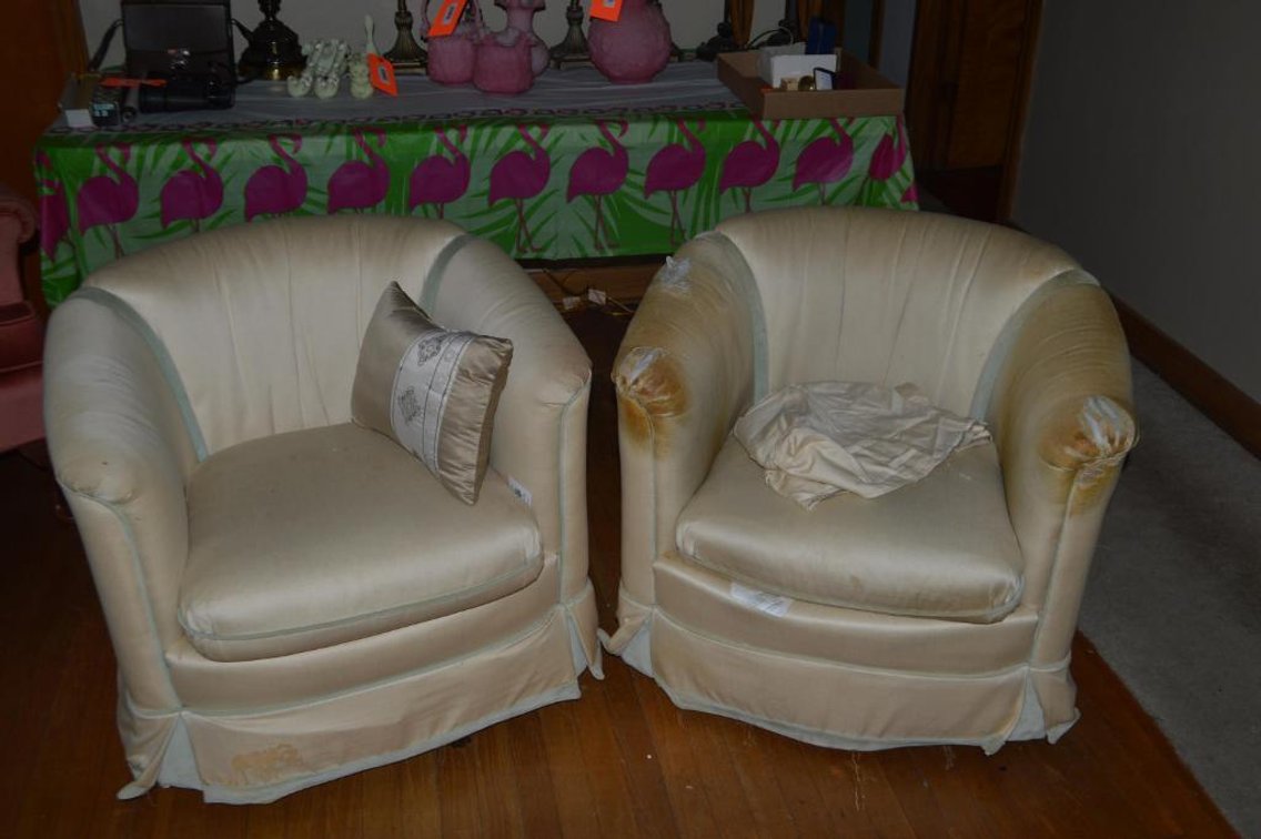 2 Arm chairs, one w/ damage