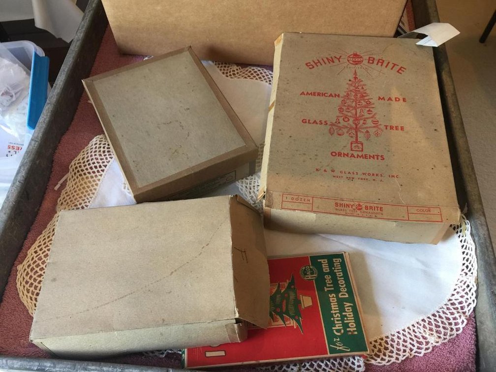 Vintage glass Christmas bulbs