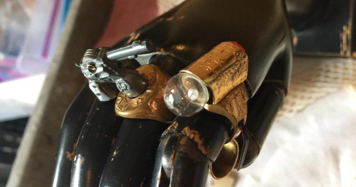 1947 LONE RANGER 6 gun ring and 1948 LONE RANGER flashlight ring mail in premiums General Mills