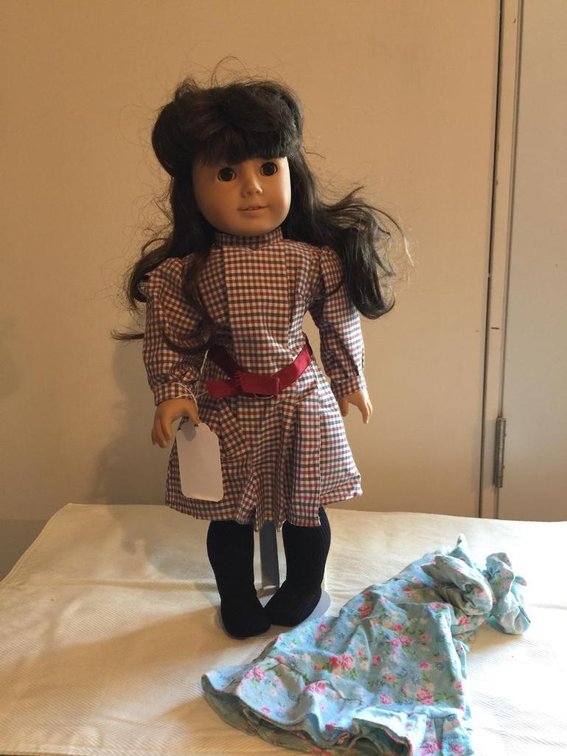 Samantha, American Girl doll, Pleasant Company marks with handmade dress