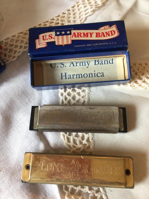 Lone Ranger and US Army Band Harmonicas