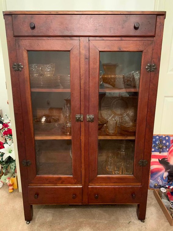 Antique hutch; items not included