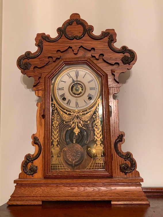 Ornate 8-Day clock w/ key