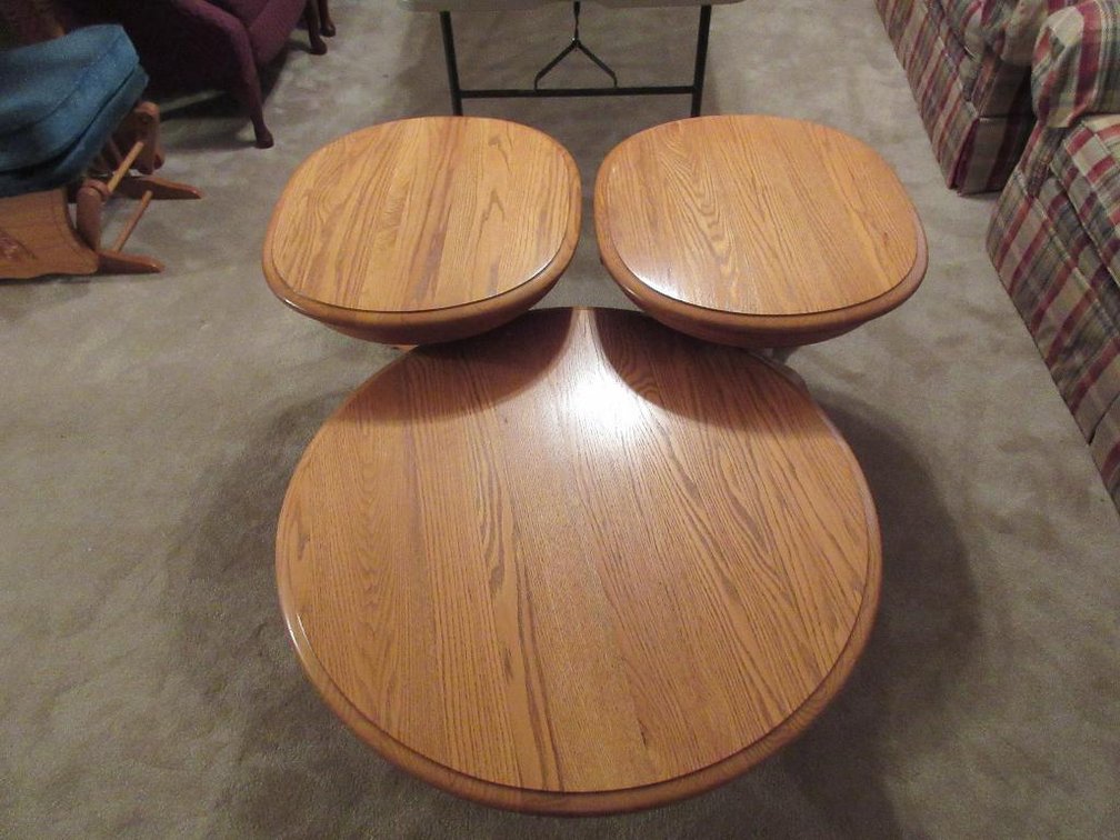 Coffee table and 2 side tables