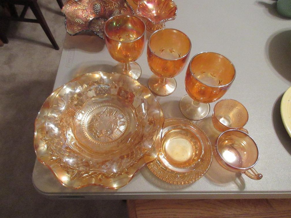 Collection of Carnival glass