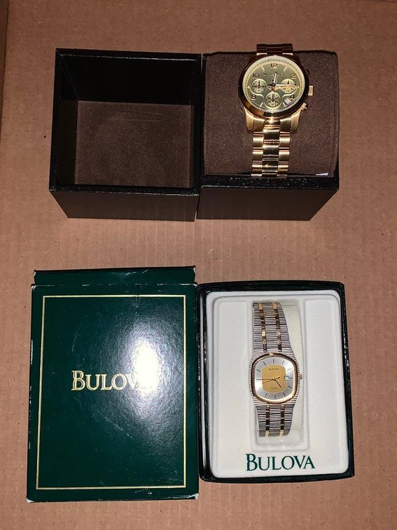 Men's Bolivia and men's Michael Kors watch