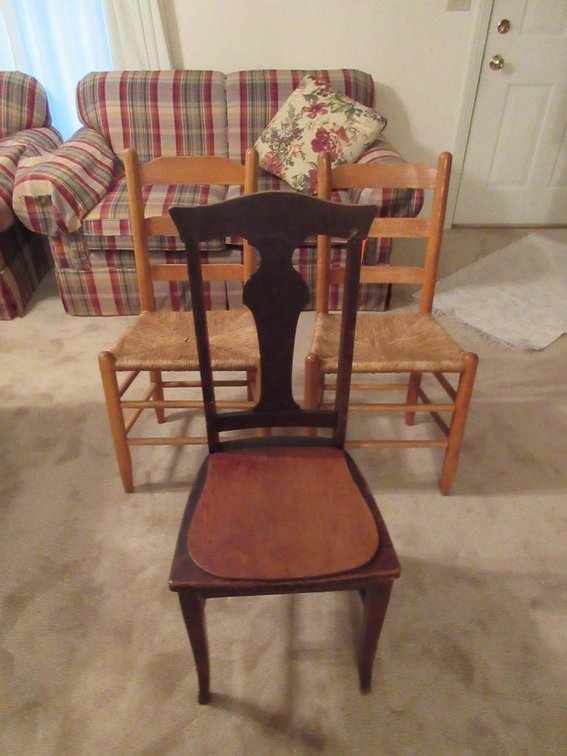 Group of three chairs