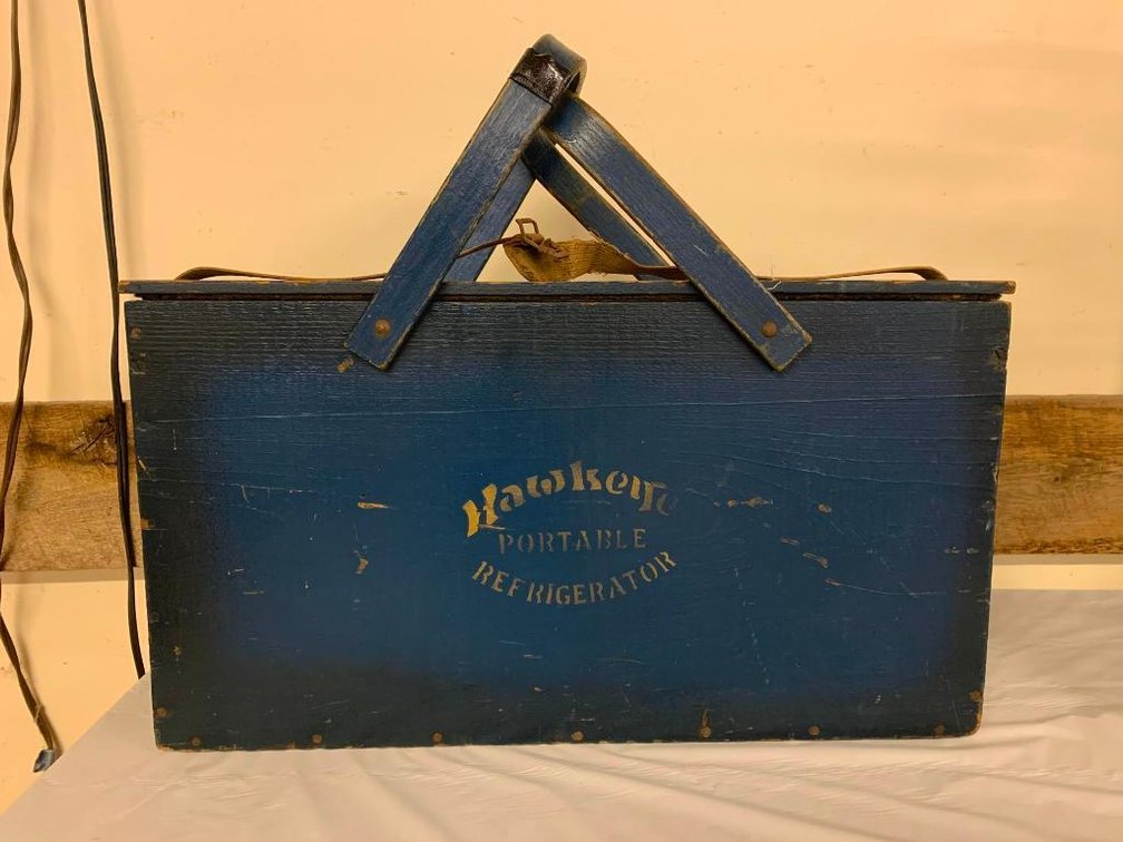 Hawkeye antique portable refrigerator