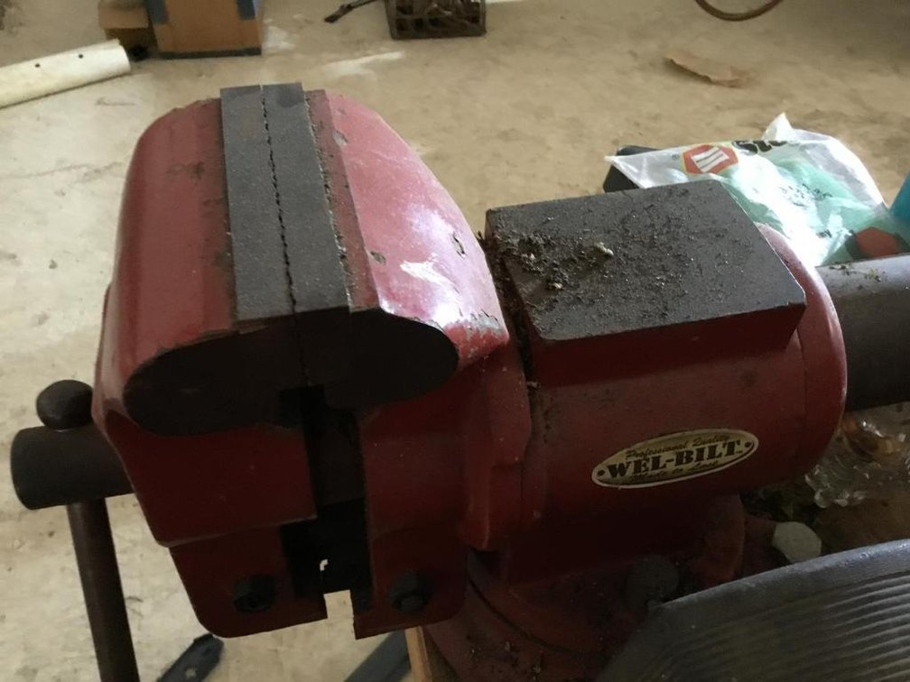 Wooden work bench and vise