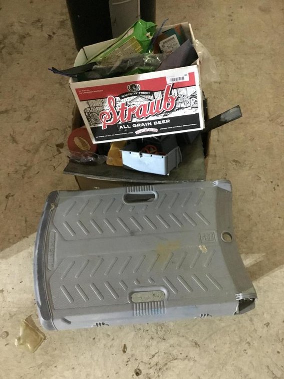 Lot of Black & Decker roller, bolt drawers, etc.