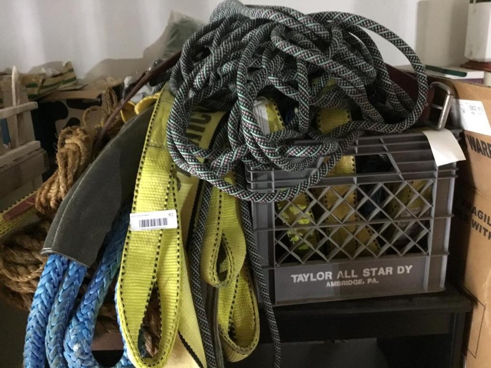 Large lot of ropes and tow straps