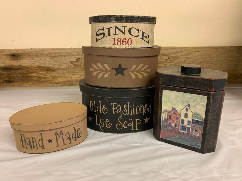 Group of decorative nesting boxes