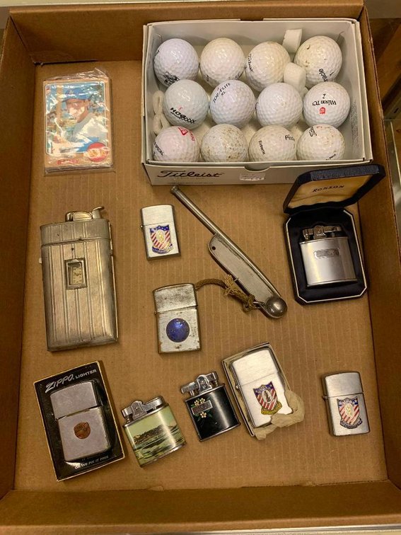 Vintage lighters; 1 Zippo, old whistle