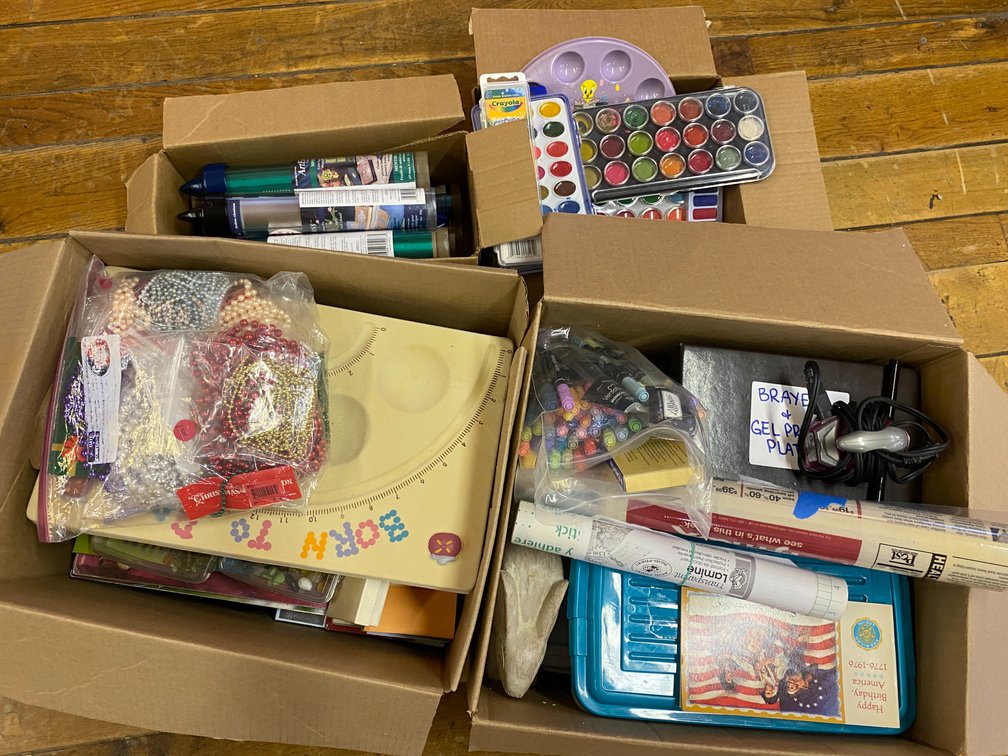 Embossing materials, paints, Stampin Up pens