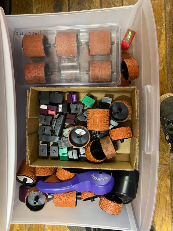 Rubber stamps various brands and sizes, unmounted stamps by Sugar Loaf