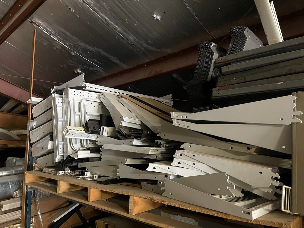 Assortment of metal racks