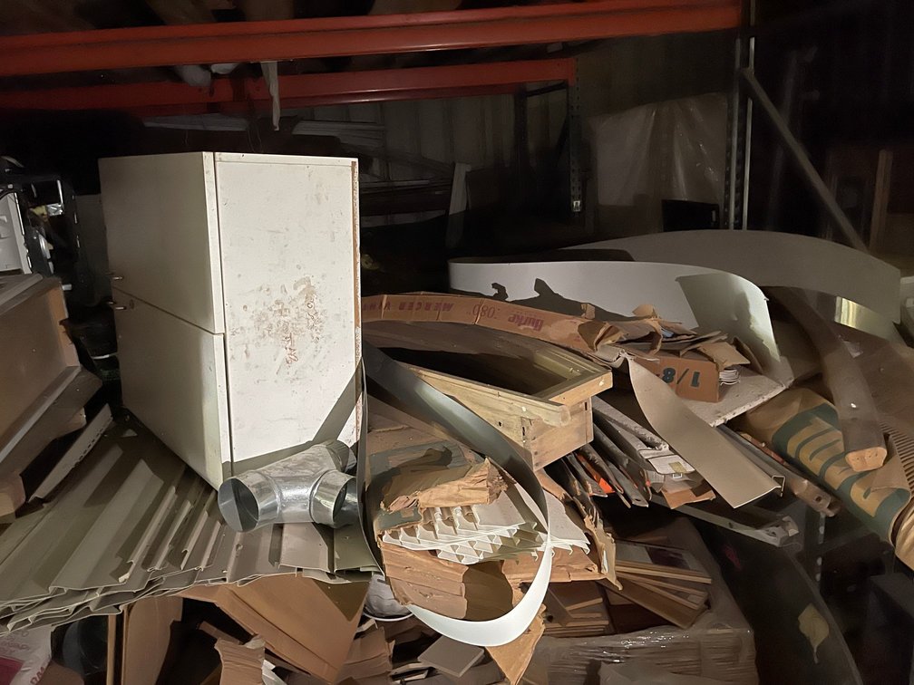 Assortment of building materials/shelves
