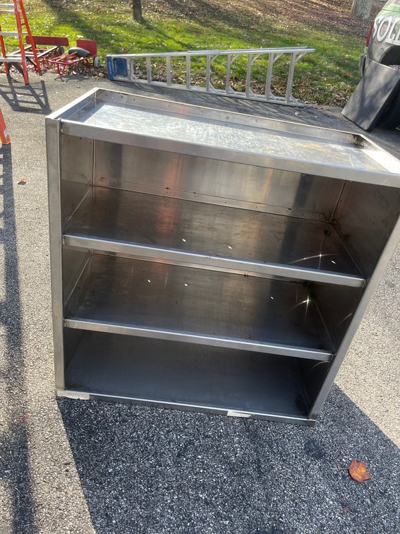 Steel shelves