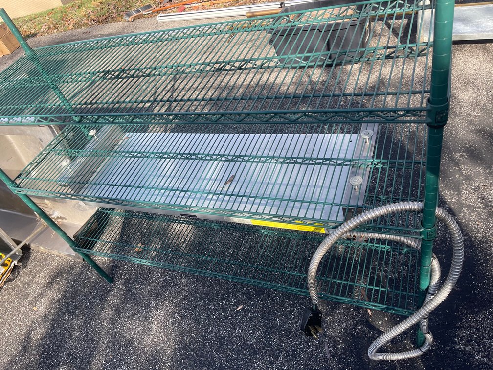 Food warmer shelves
