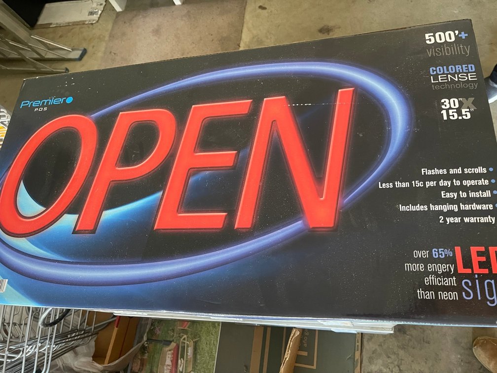 Open logo sign