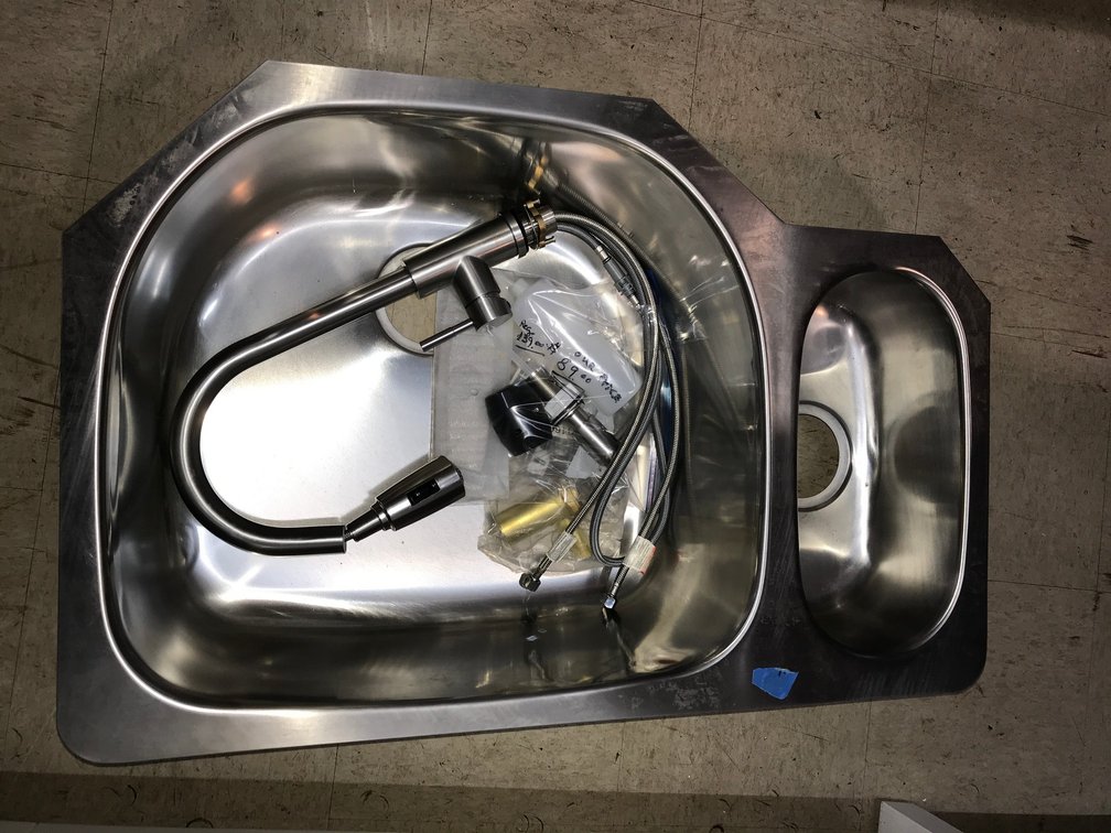 Stainless double kitchen sink