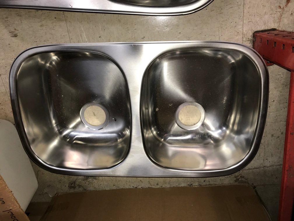 Stainless double kitchen sink