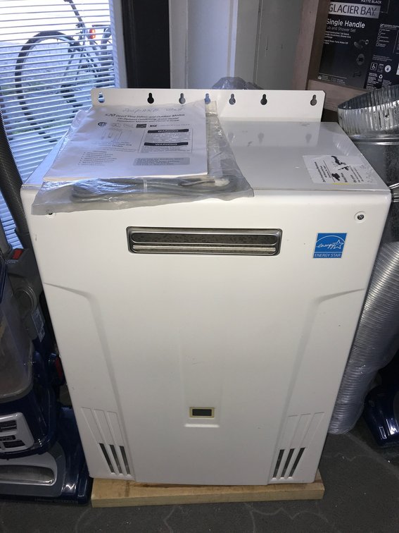 Propane on-demand direct vent for whole-house water heater