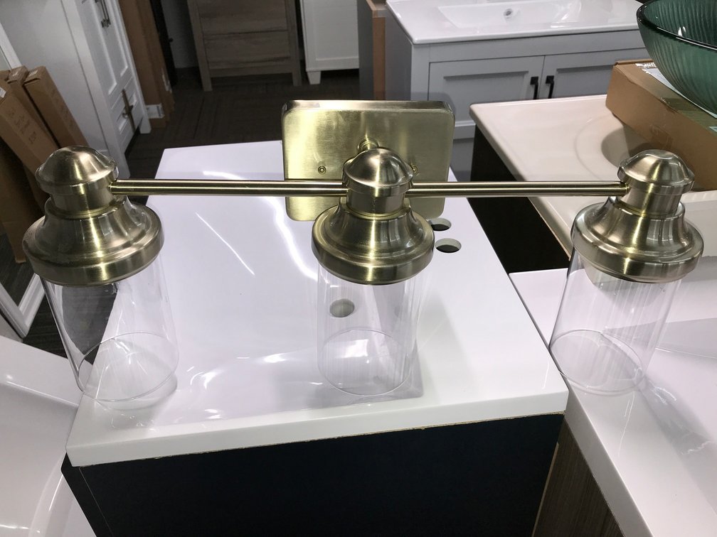 Gold vanity light