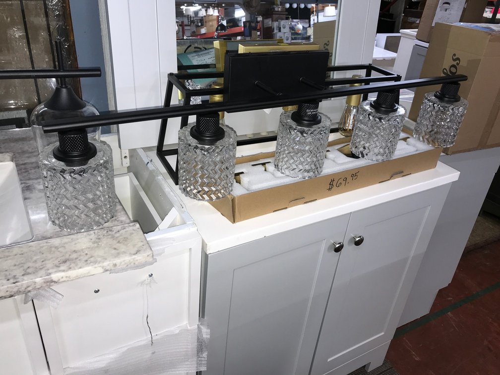 Black vanity light
