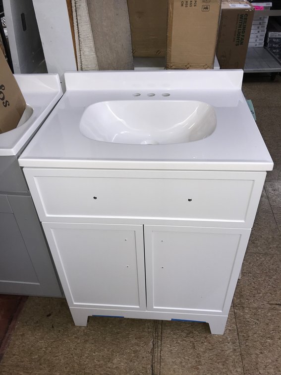 White on white vanity