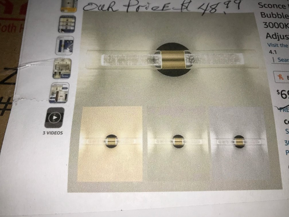 Kudos black and gold bathroom light