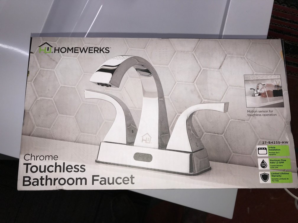 Homewerks touchless bathroom faucet