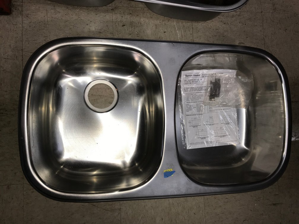 Stainless double kitchen sink