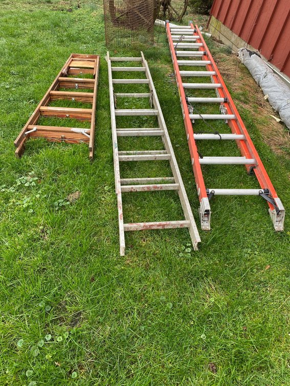 3 Ladders- 6ft, 8ft,10 ft