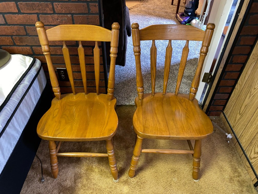 2 Wooden chairs