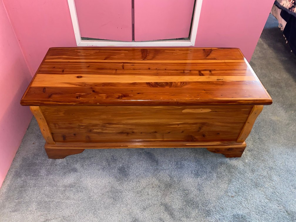 Cedar chest and contents