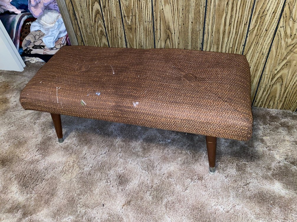 Upholstered mid century modern seat