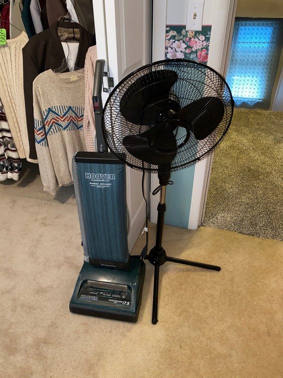 Legacy Hoover vac and floor fan