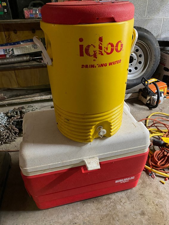 Igloo cooler and Igloo water tank