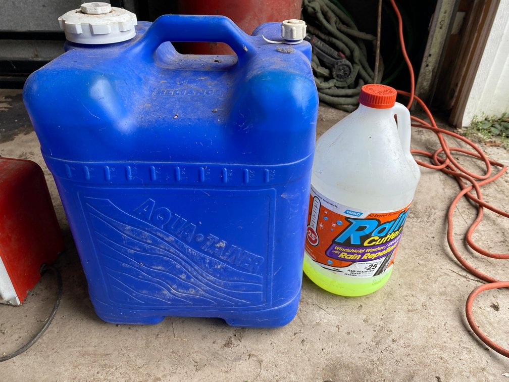 Water can and some washer fluid