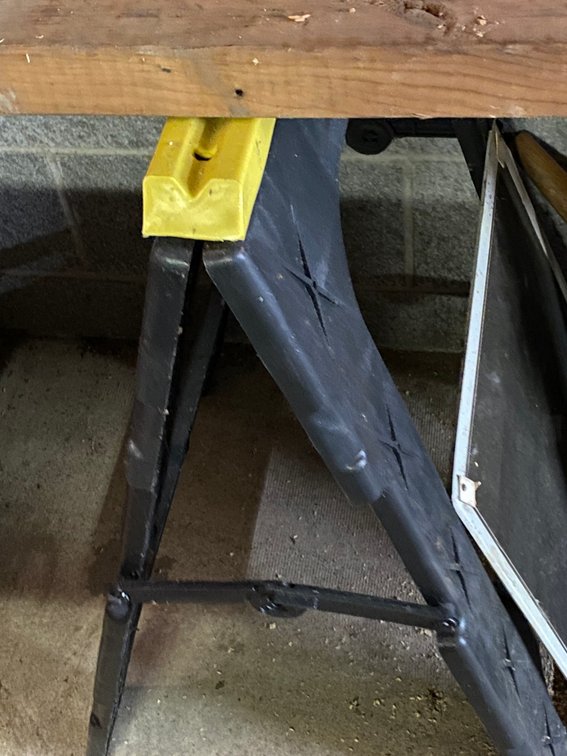 2 Sawhorses w/ lumber 