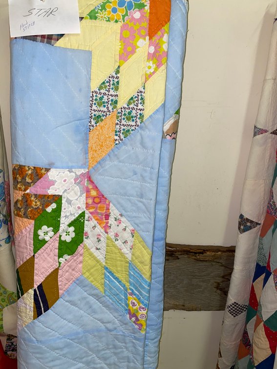 Handstitched star quilt