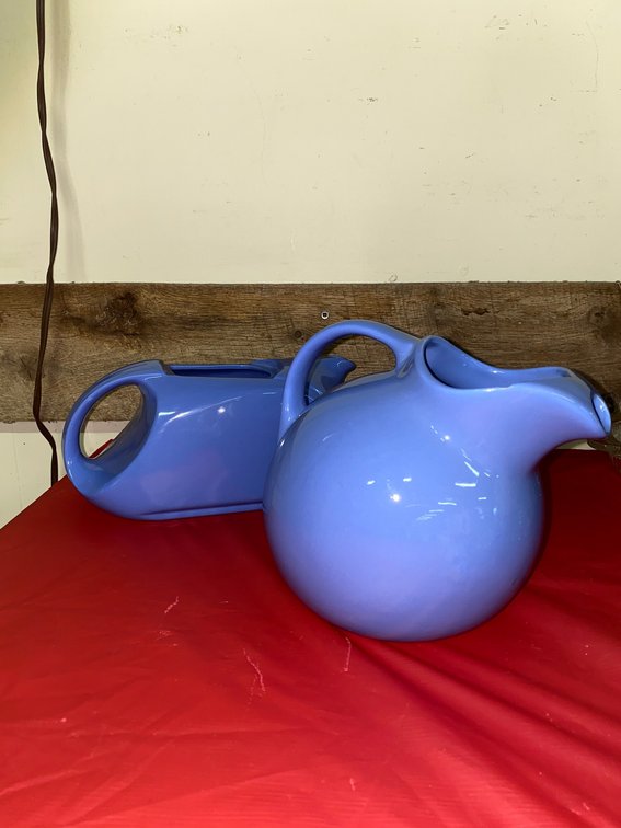 Hall China Co. Westinghouse pitcher (lid missing) and a water pitcher