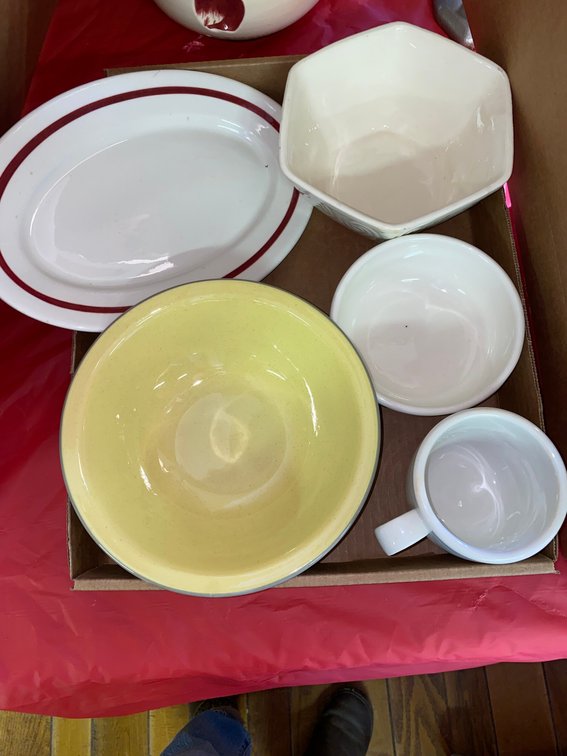 1 Opal platter and cup by McNicol China