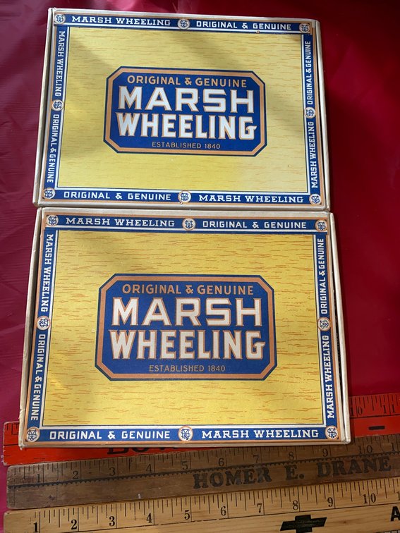 2 Wheeling Marsh cigar boxes