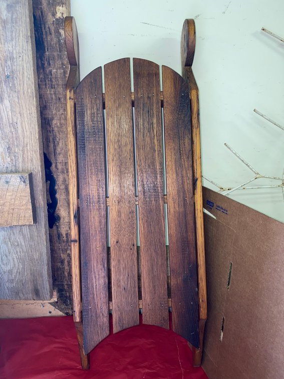 Wooden decorative sleigh