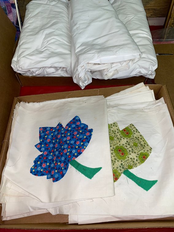 Quilt squares and quilt backing